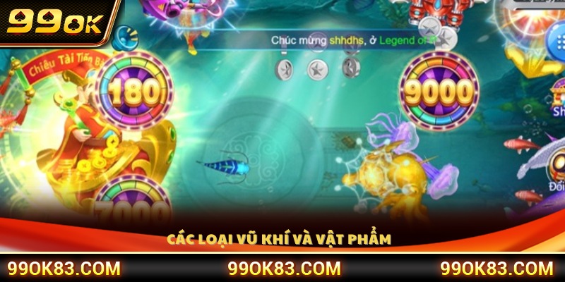 Danh sách các loại vũ khí và vật phẩm hỗ trợ